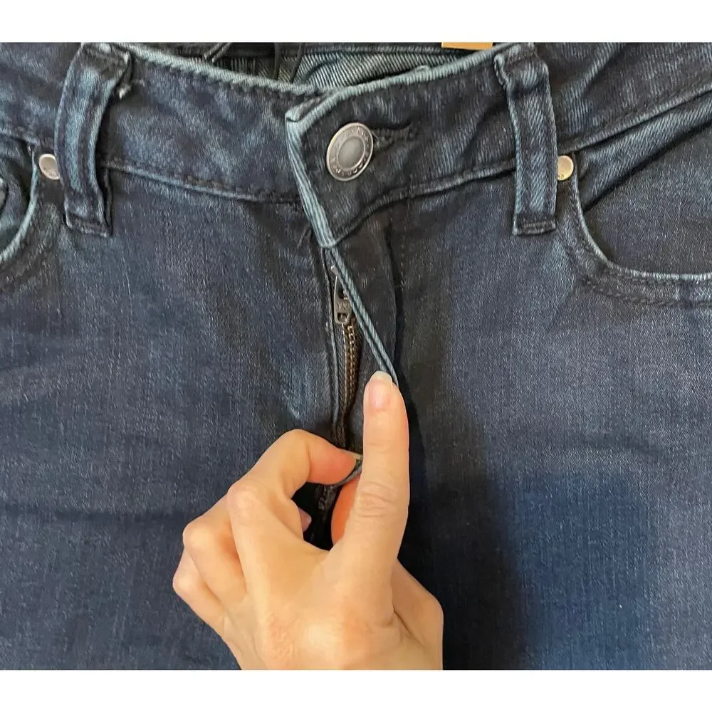 Prana High Rise Skinny Denim Jeans Dark Wash Blue Size 6 Short NEW